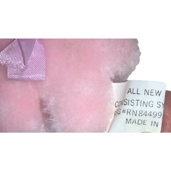 LeeWards 3 inch Pink Plush Vintage Teddy Bear Ornaments Set of 3 - Picture 3 of 5